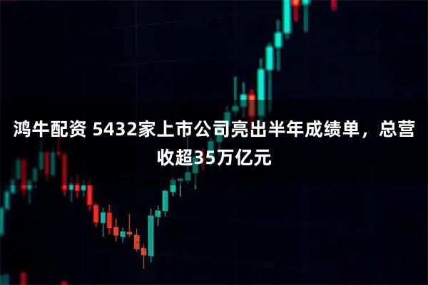 鸿牛配资 5432家上市公司亮出半年成绩单，总营收超35万亿元