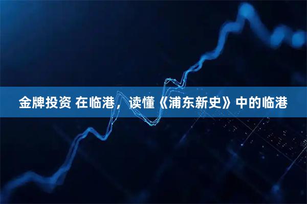 金牌投资 在临港，读懂《浦东新史》中的临港