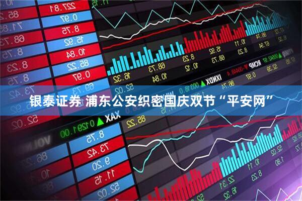 银泰证券 浦东公安织密国庆双节“平安网”
