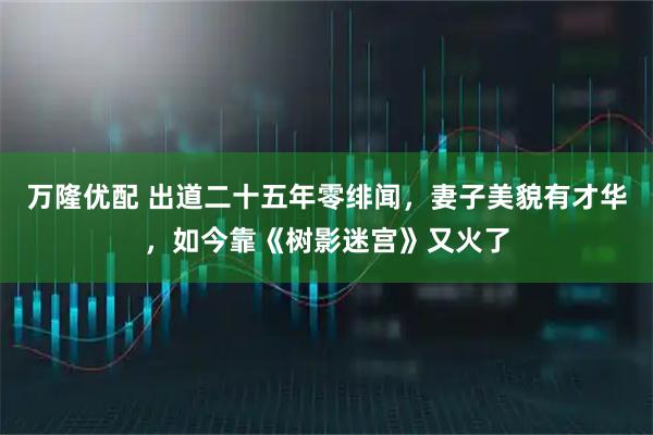 万隆优配 出道二十五年零绯闻，妻子美貌有才华，如今靠《树影迷宫》又火了